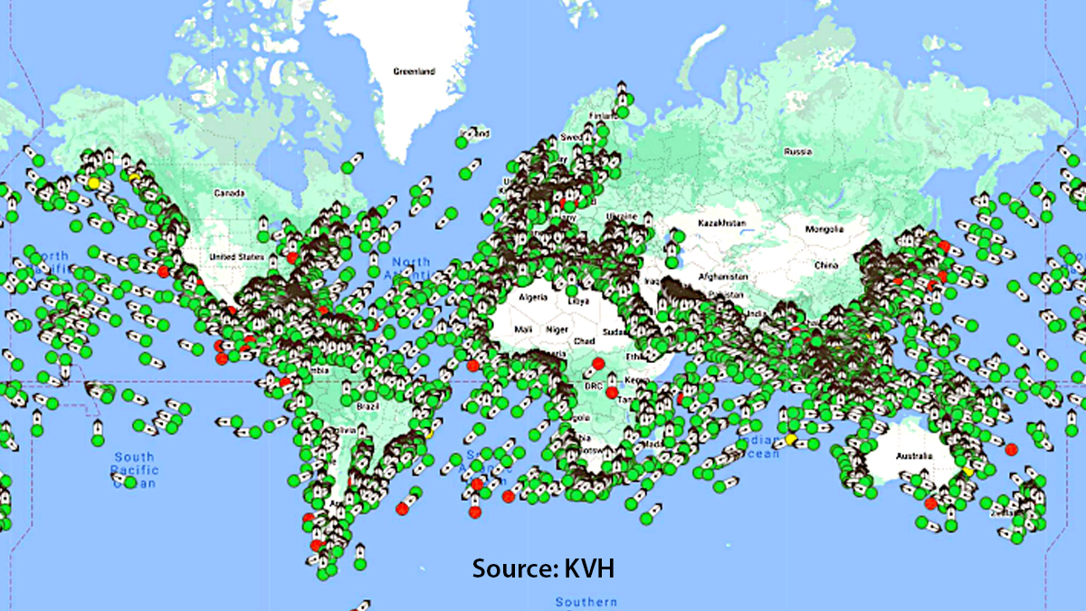 A world map showing a dense distribution of green and red markers, indicating the locations of various sites or events globally.